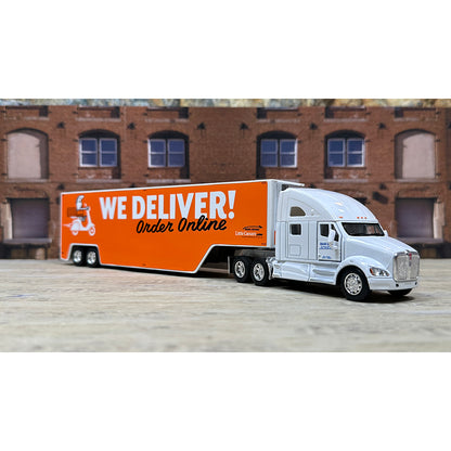 Kenworth T700 w/Moving Van Trailer "Blue Line Distribution - Little Caesars Pizza - We Deliver - Order Online"