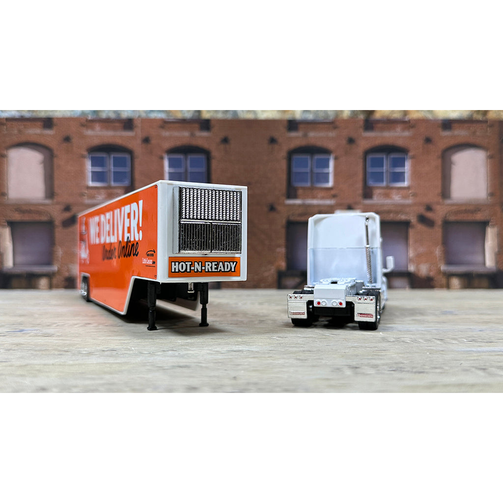 Kenworth T700 w/Moving Van Trailer "Blue Line Distribution - Little Caesars Pizza - We Deliver - Order Online"