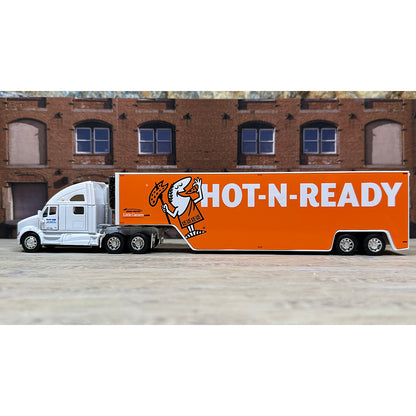 Kenworth T700 w/Moving Van Trailer "Blue Line Distribution - Little Caesars Pizza - Hot-N-Ready - We Deliver - Order Online"