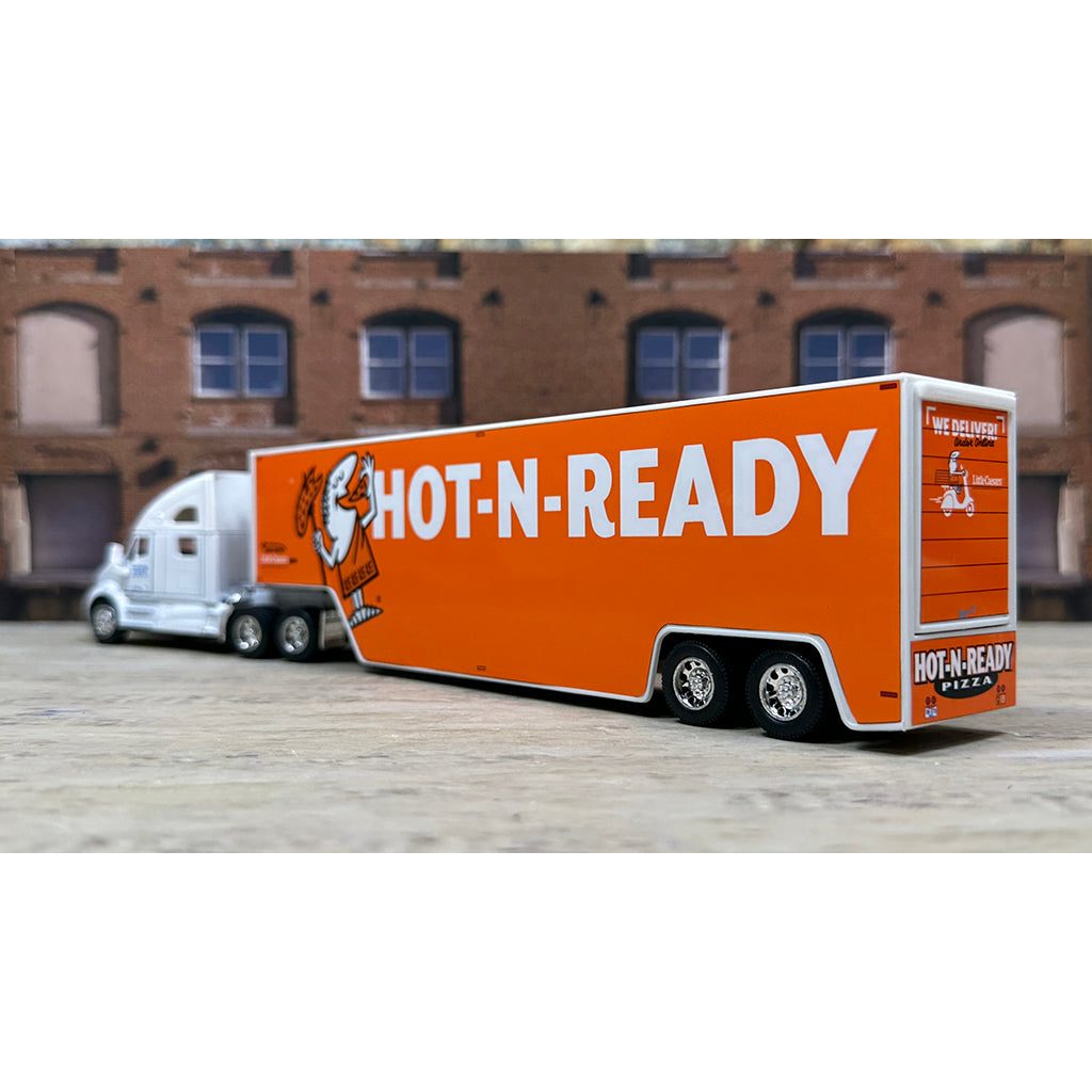 Kenworth T700 w/Moving Van Trailer "Blue Line Distribution - Little Caesars Pizza - Hot-N-Ready - We Deliver - Order Online"