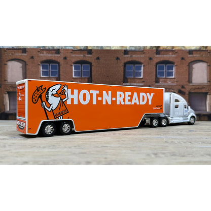 Kenworth T700 w/Moving Van Trailer "Blue Line Distribution - Little Caesars Pizza - Hot-N-Ready - We Deliver - Order Online"