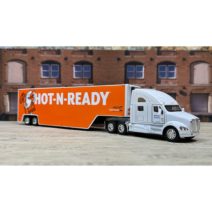 Kenworth T700 w/Moving Van Trailer "Blue Line Distribution - Little Caesars Pizza - Hot-N-Ready - We Deliver - Order Online"