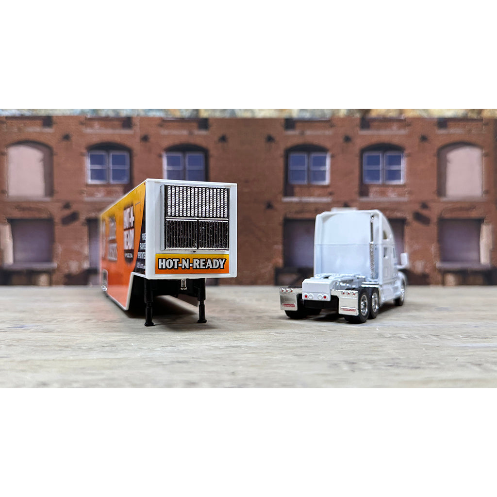 Kenworth T700 w/Moving Van Trailer "Blue Line Distribution - Little Caesars Pizza - Hot-N-Ready Pizza"