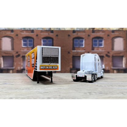 Kenworth T700 w/Moving Van Trailer "Blue Line Distribution - Little Caesars Pizza - Hot-N-Ready Pizza"