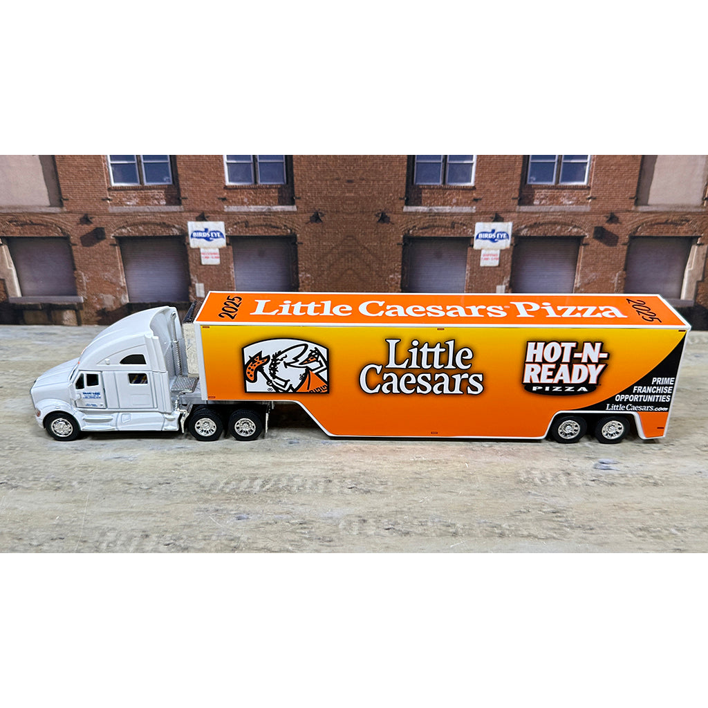 Kenworth T700 w/Moving Van Trailer "Blue Line Distribution - Little Caesars Pizza - Hot-N-Ready Pizza"
