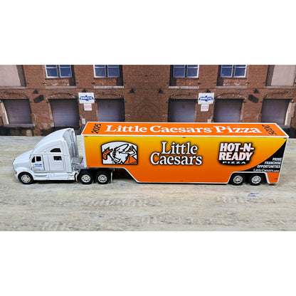 Kenworth T700 w/Moving Van Trailer "Blue Line Distribution - Little Caesars Pizza - Hot-N-Ready Pizza"