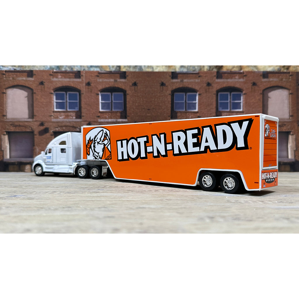 Kenworth T700 w/Moving Van Trailer "Blue Line Distribution - Little Caesars Pizza - Hot-N-Ready Pizza"