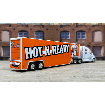Kenworth T700 w/Moving Van Trailer "Blue Line Distribution - Little Caesars Pizza - Hot-N-Ready Pizza"