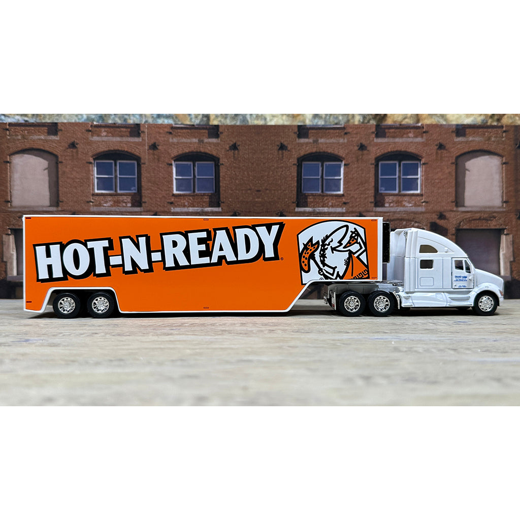 Kenworth T700 w/Moving Van Trailer "Blue Line Distribution - Little Caesars Pizza - Hot-N-Ready Pizza"