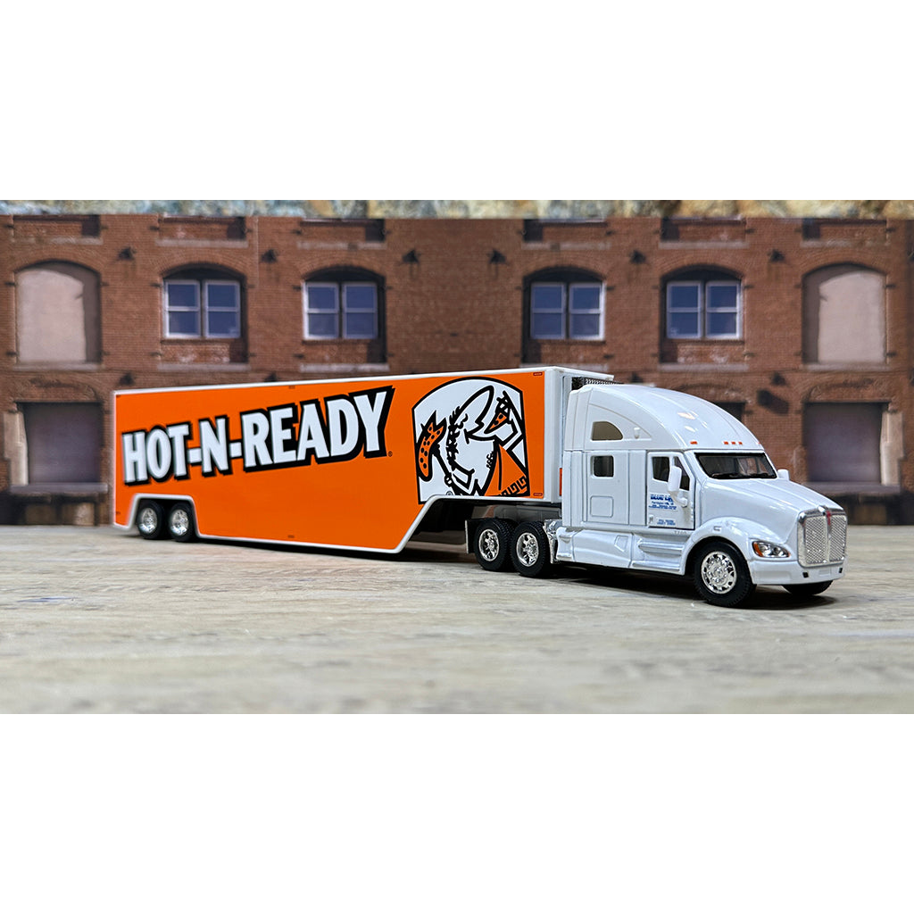 Kenworth T700 w/Moving Van Trailer "Blue Line Distribution - Little Caesars Pizza - Hot-N-Ready Pizza"