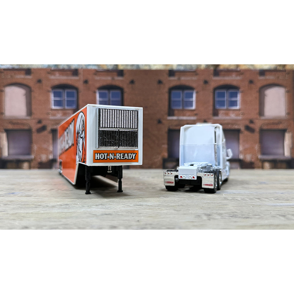 Kenworth T700 w/Moving Van Trailer "Blue Line Distribution - Little Caesars Pizza - Hot-N-Ready Pizza"