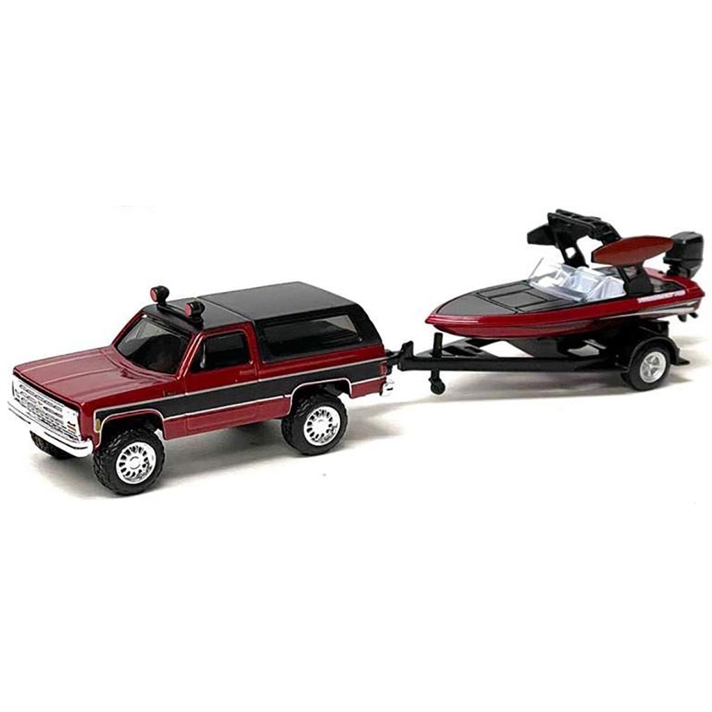 1979 Chevy K5 Blazer w/Ski Boat & Trailer (Red/Black)