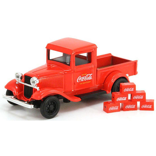 1934 Ford Model A Pickup w/6 Bottle Cartons "Coca-Cola" (Red)