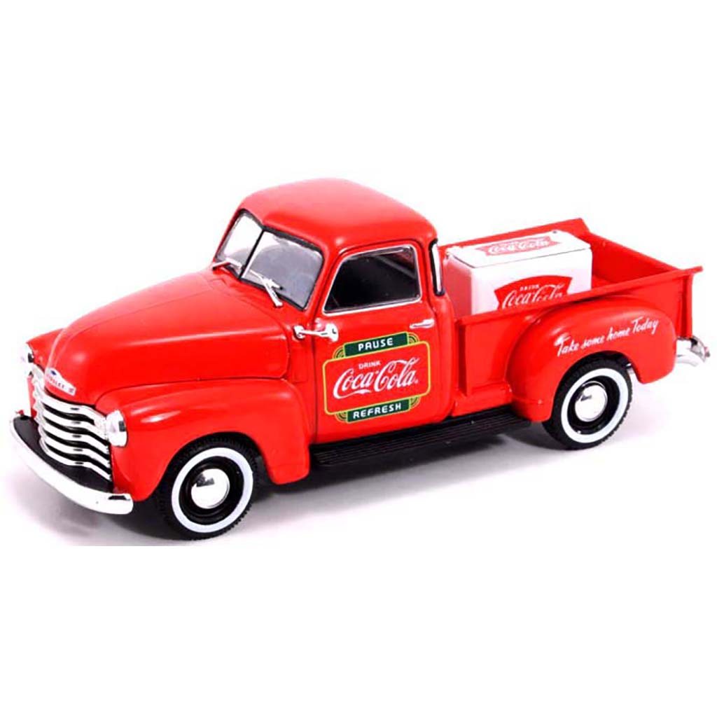 1953 Chevy Pickup w/Metal Cooler "Coca-Cola" (Red)