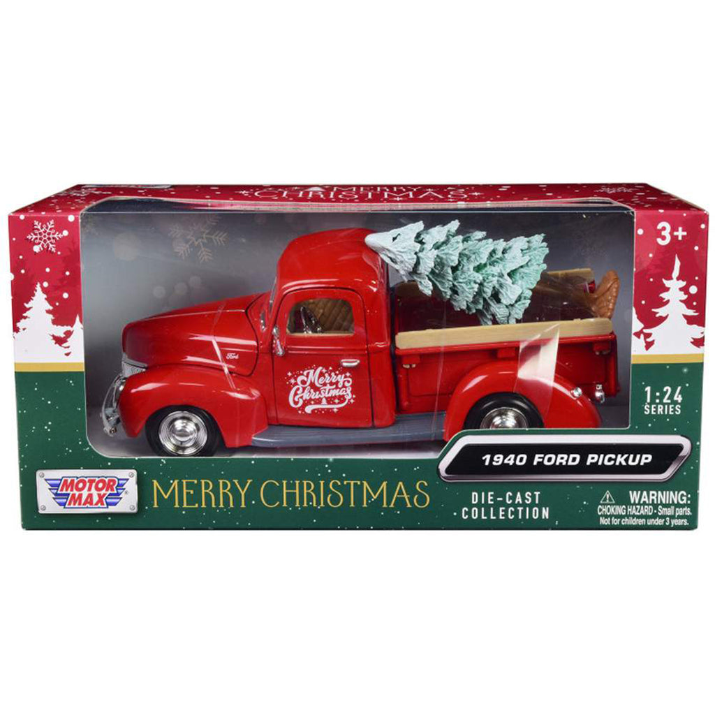 1940 Ford Pickup (Red) w/Christmas Tree