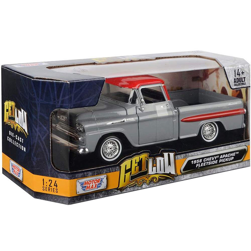 1958 Chevrolet Apache Pickup Truck (Gray w/Red Top)