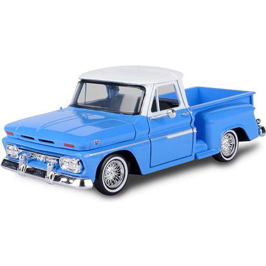 1966 Chevrolet C-10 Fleetside Pickup Truck Lowrider (Blue w/White Top)
