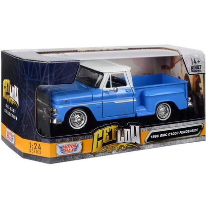 1966 Chevrolet C-10 Fleetside Pickup Truck Lowrider (Blue w/White Top)