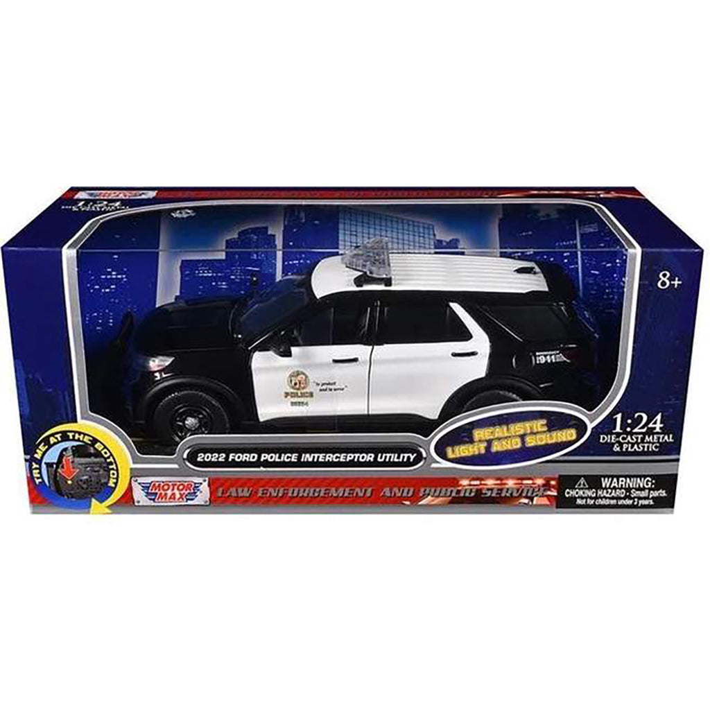 2022 Ford Police Interceptor Utility "LAPD - Los Angeles Police Dept." (Black/White) "Lights & Sounds"
