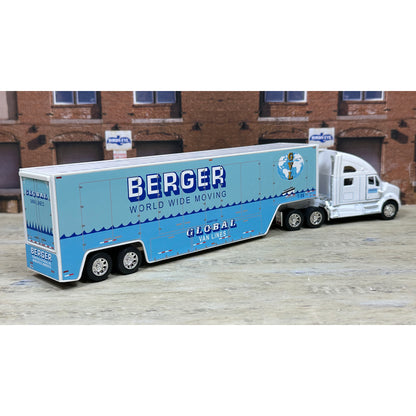 Model of a truck with 'Berger World Wide Moving' branding on a white background