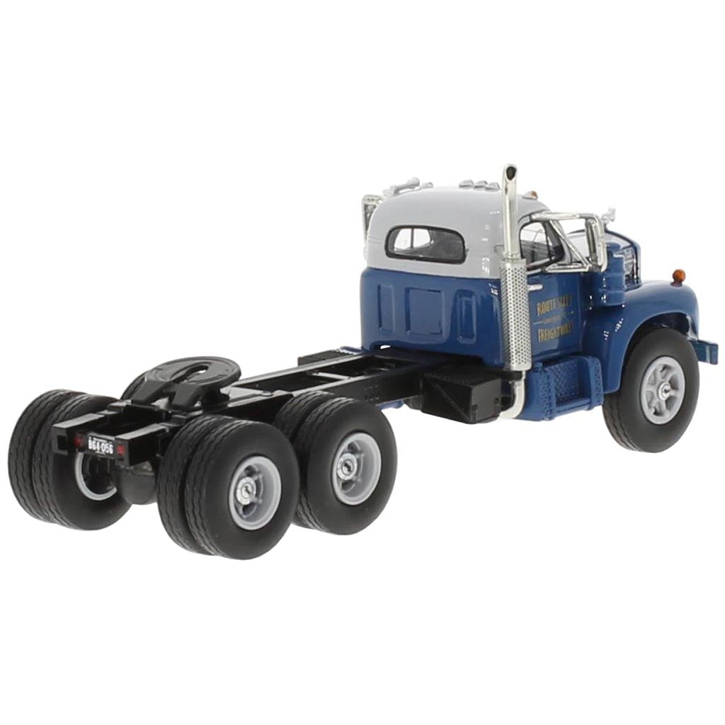 1957 Mack B-61ST Day-Cab Conventional Tractor "Route Sixty Freightways" (Blue/Gray)