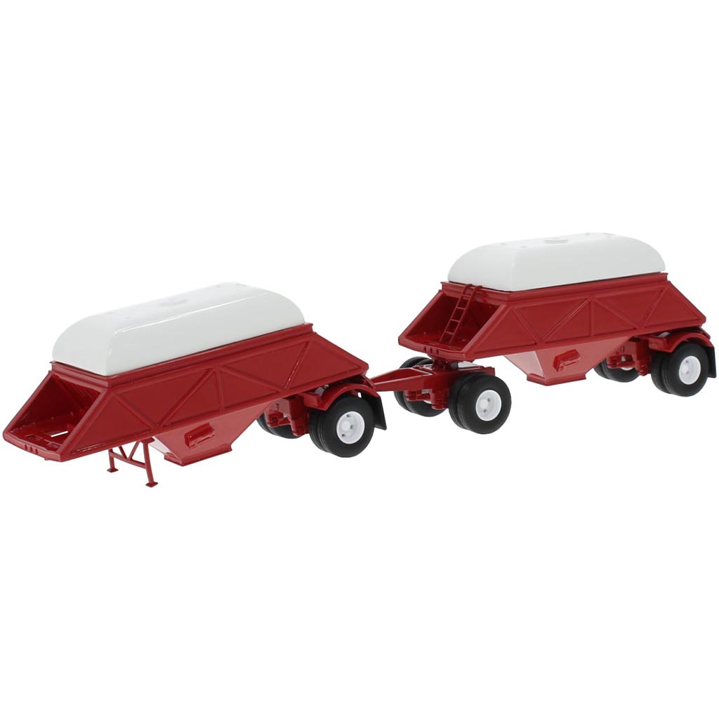 1955 Fruehauf Double Bottom Dump Trailers (Red) with Covers (White)