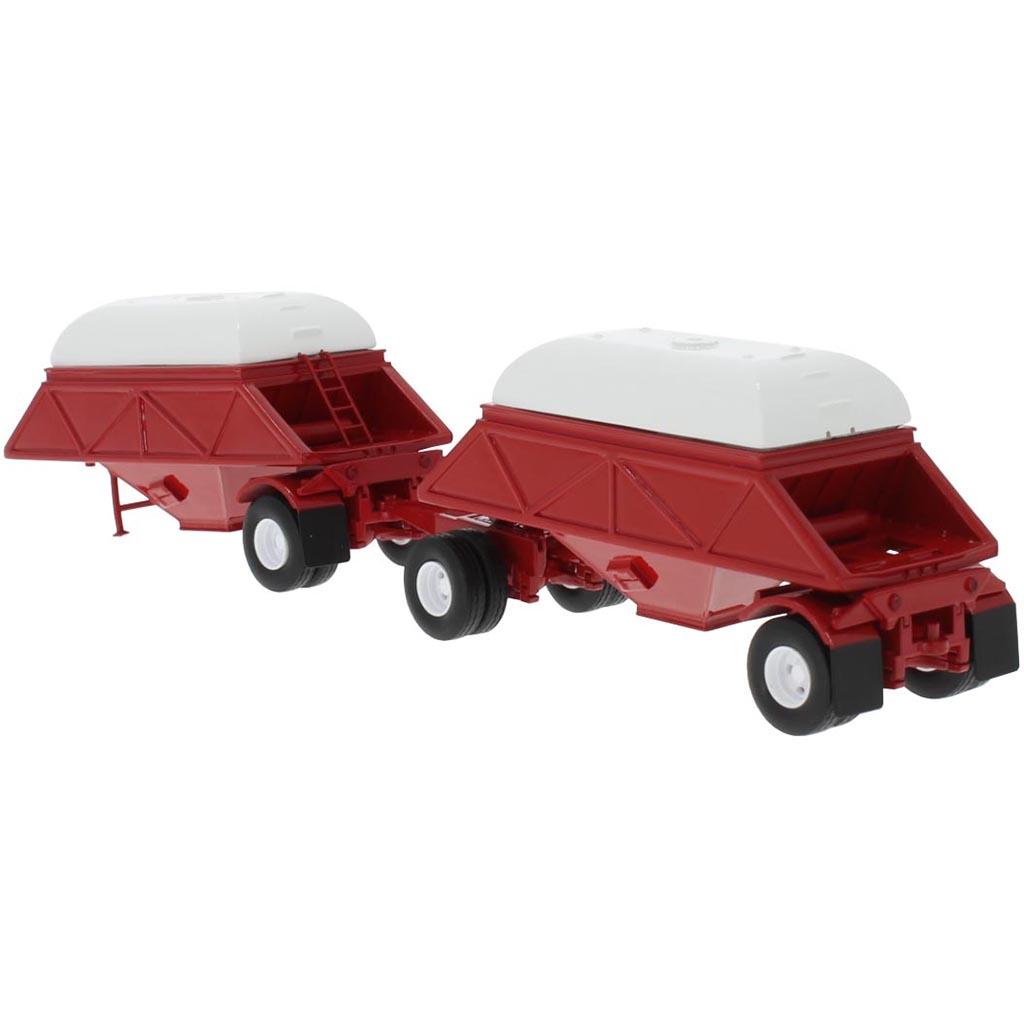 1955 Fruehauf Double Bottom Dump Trailers (Red) with Covers (White)