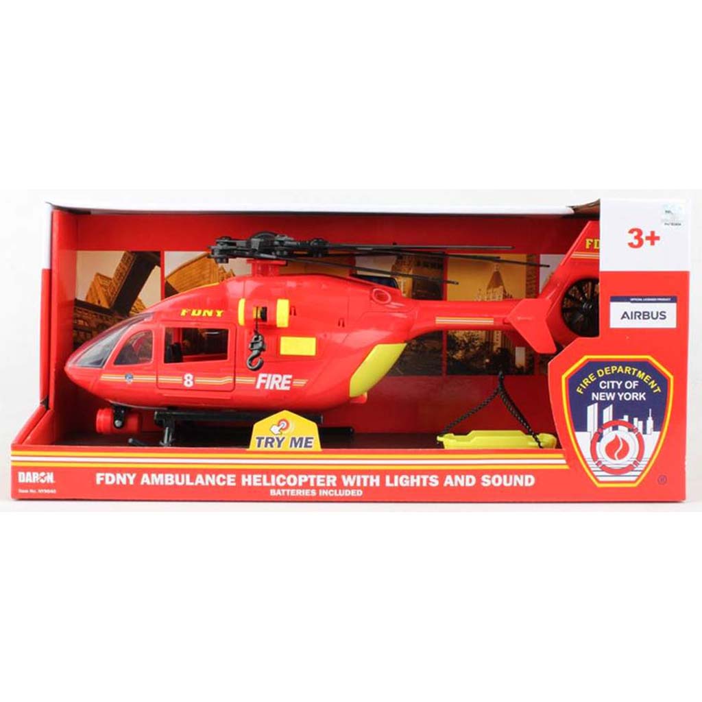 Airbus Ambulance Helicopter w/Lights & Sound "FDNY - Fire Department New York City"