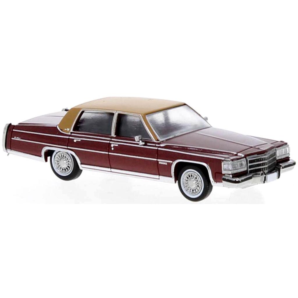 1982 Cadillac Fleetwood Brougham (Dark Red Metallic/Matte-Brown)