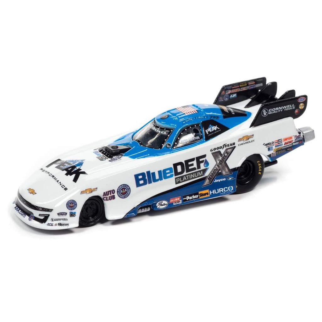 2021 Chevrolet Camaro NHRA Funny Car "John Force - BlueDEF Platinum - Peak Antifreeze" (Blue/White)