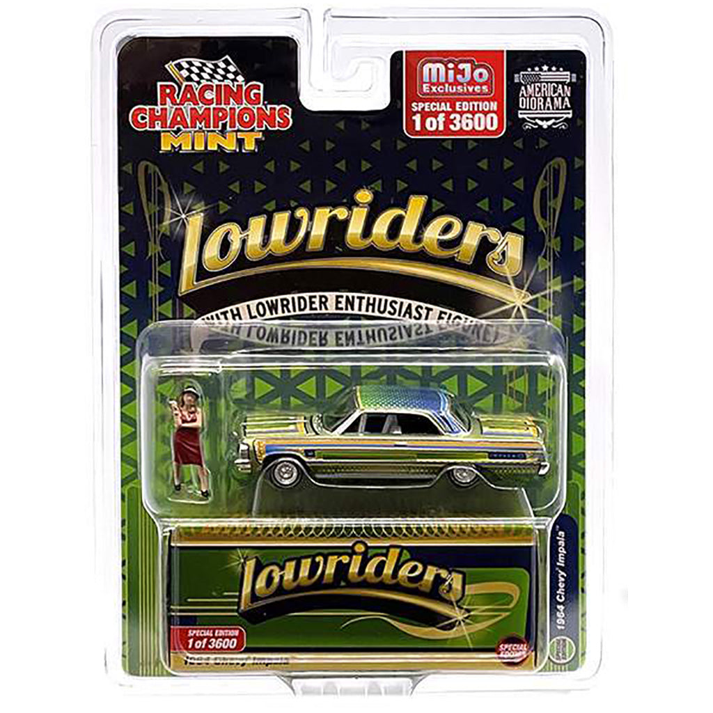 1964 Chevrolet Impala SS Lowrider (Green) w/Female Lowrider Enthusiast Figure