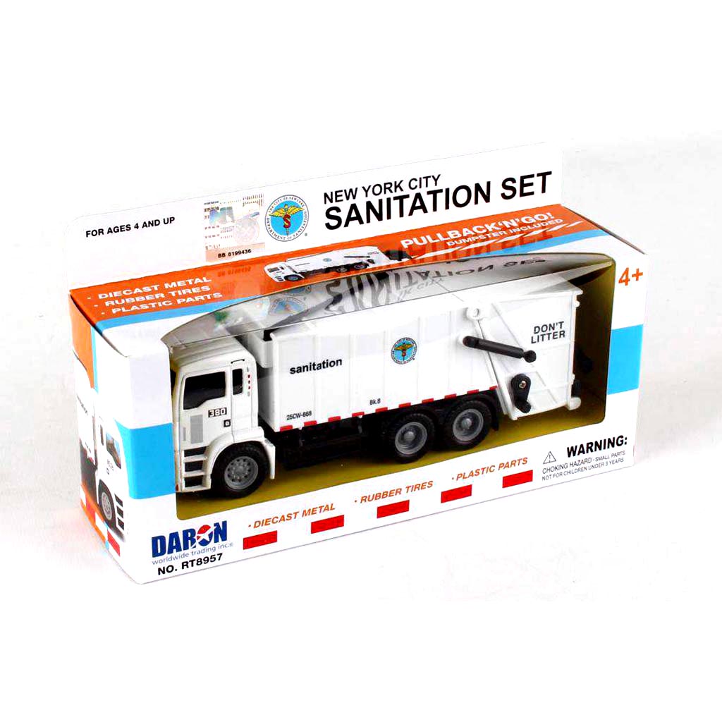 NYC City Sanitation Garbage Truck (White)