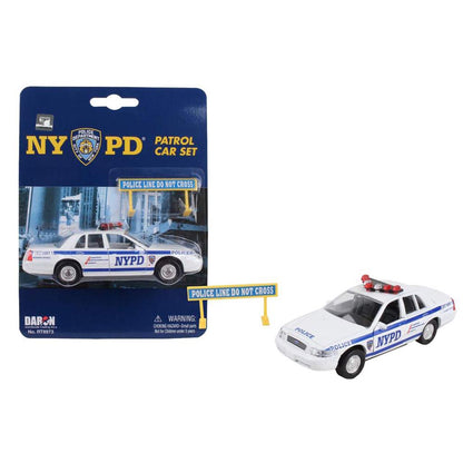 Ford Crown Victoria NYPD Police Car & Barracade Sign Set