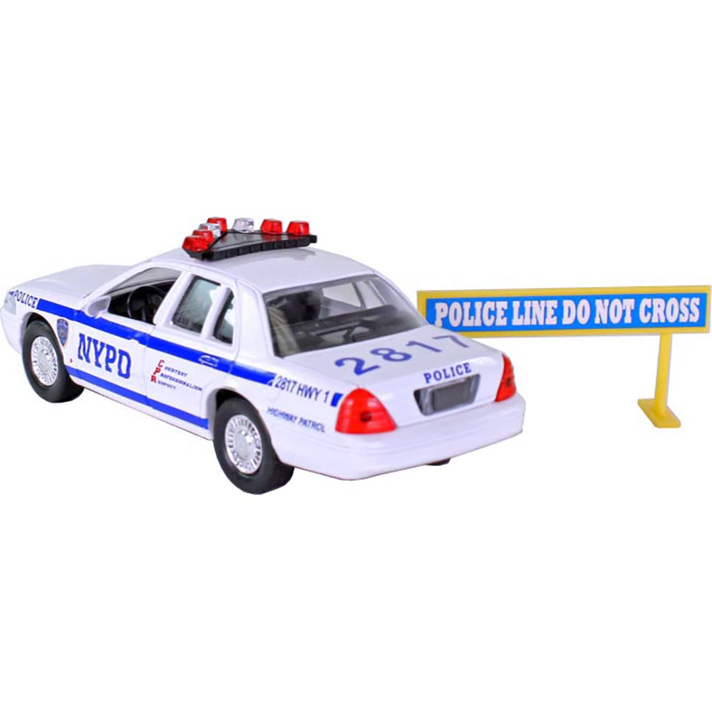 Ford Crown Victoria NYPD Police Car & Barracade Sign Set