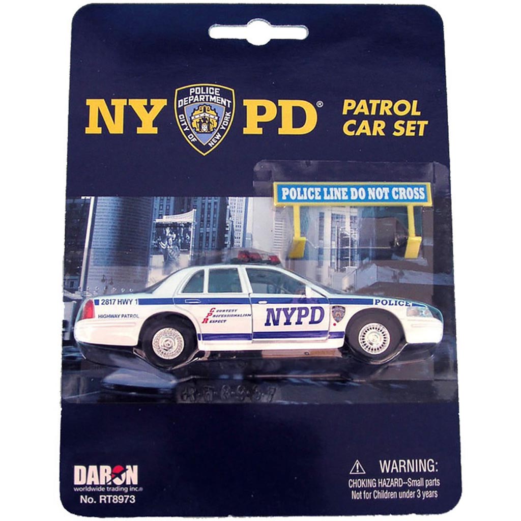 Ford Crown Victoria NYPD Police Car & Barracade Sign Set