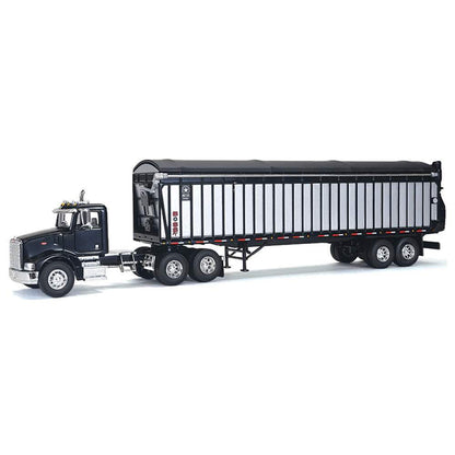 Peterbilt 385 Day Cab w/Meyer 9140RT Boss Silage Trailer (Black) "2024 Wisconsin Farm Technology Days"