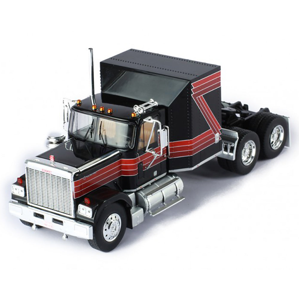 1980 GMC General Tractor (Black w/Red & Orange Stripes)