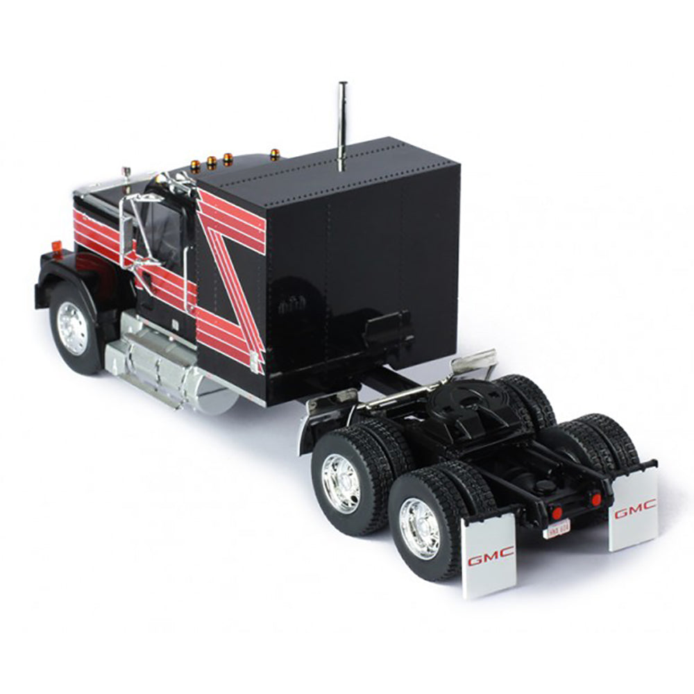 1980 GMC General Tractor (Black w/Red & Orange Stripes)