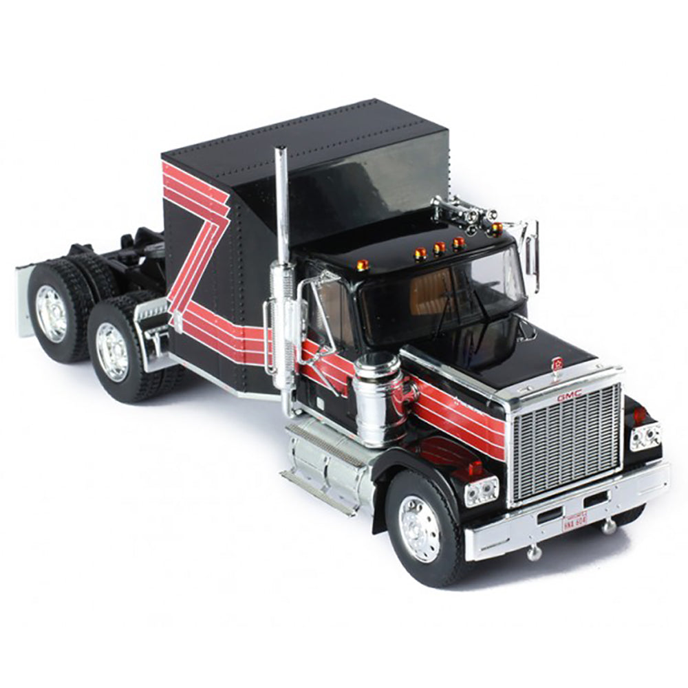 1980 GMC General Tractor (Black w/Red & Orange Stripes)