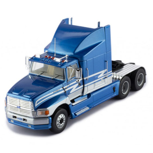 1990 Ford LTL 9000 Aeromax Tractor (Blue w/White Stripes)