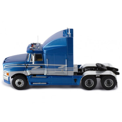 1990 Ford LTL 9000 Aeromax Tractor (Blue w/White Stripes)