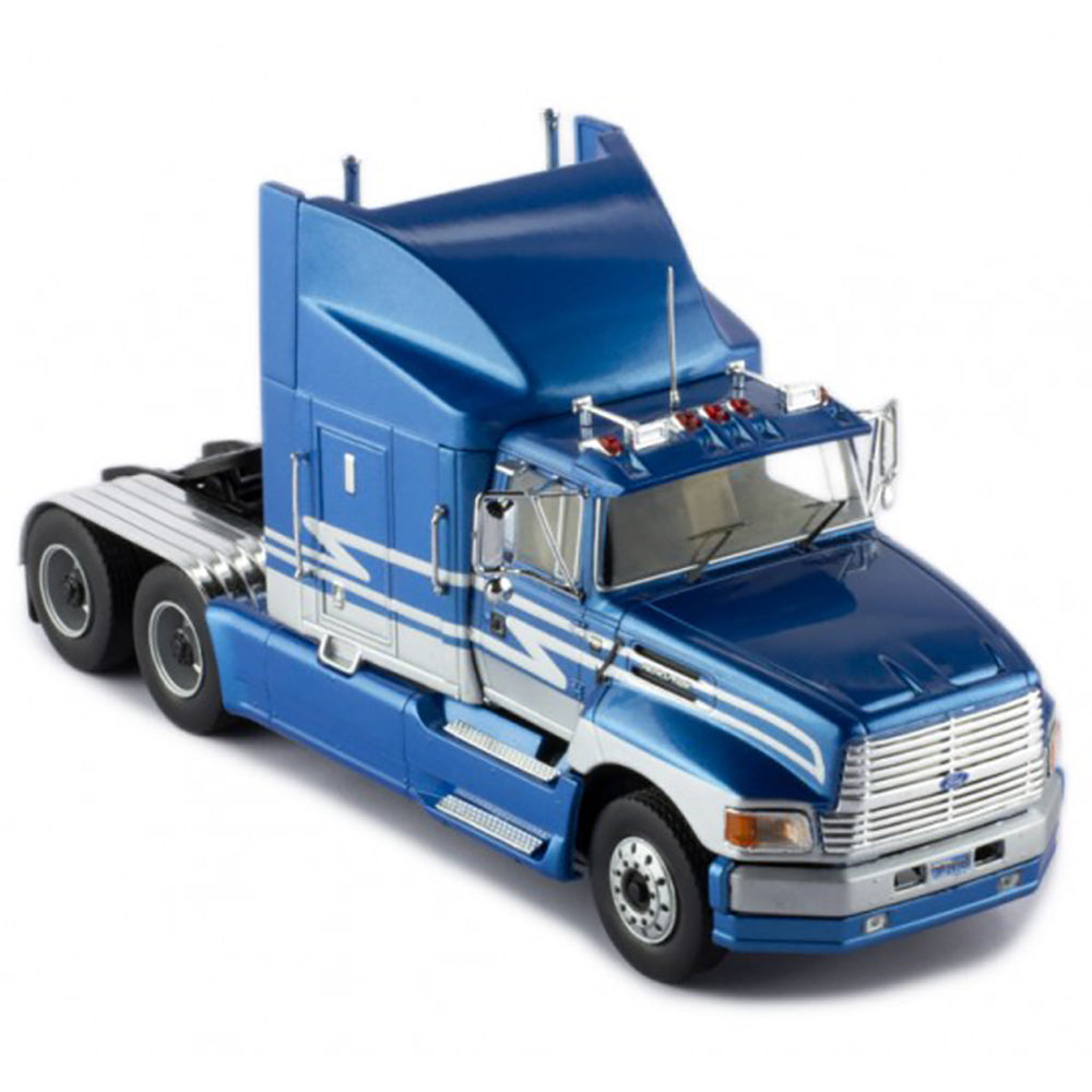 1990 Ford LTL 9000 Aeromax Tractor (Blue w/White Stripes)