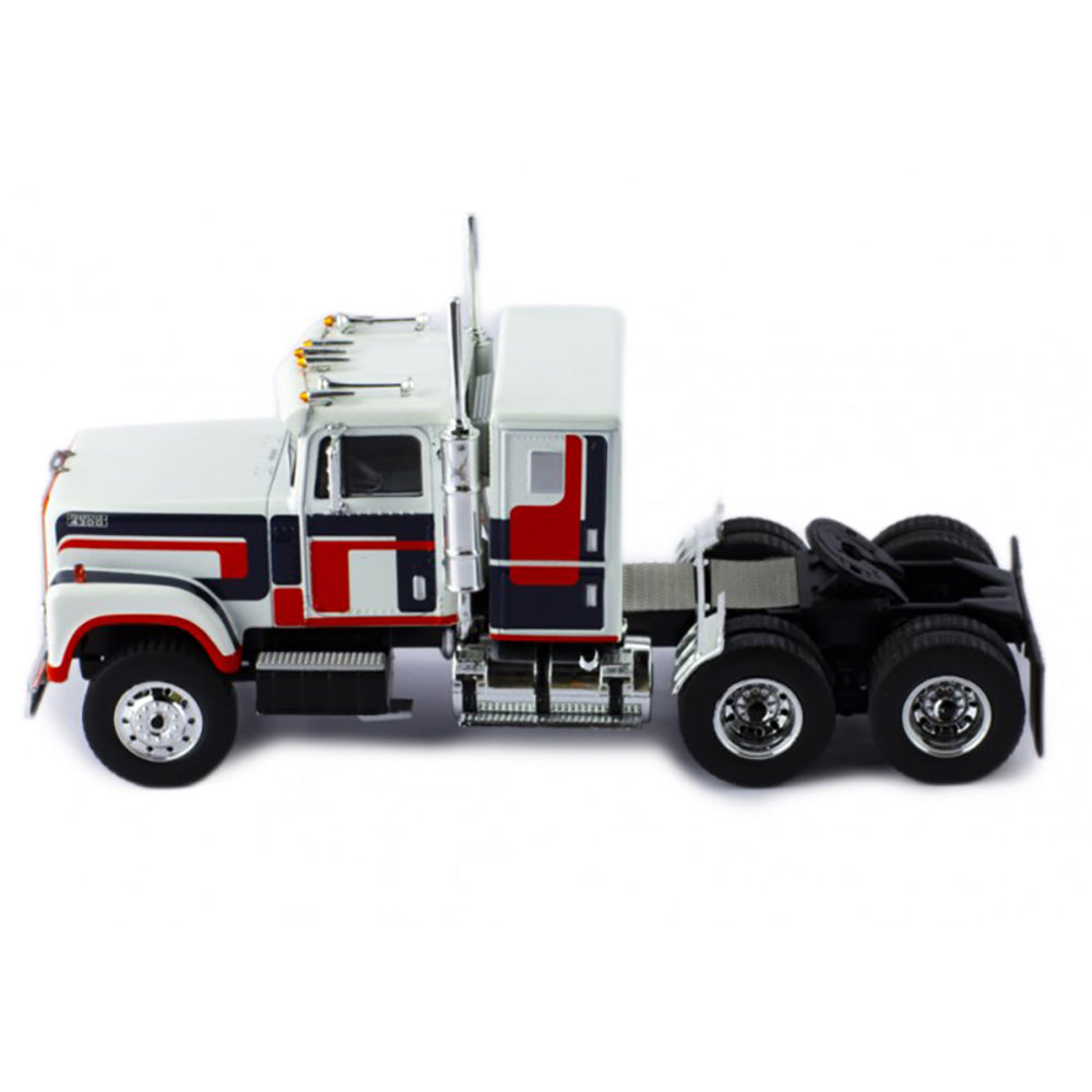 1980 International 4300 Transtar Tractor (White w/Blue & Red Stripes)