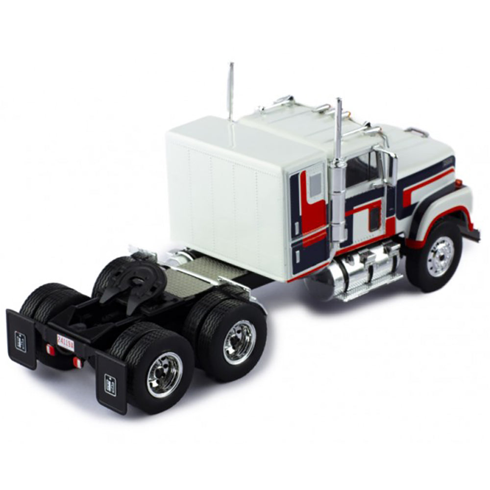 1980 International 4300 Transtar Tractor (White w/Blue & Red Stripes)