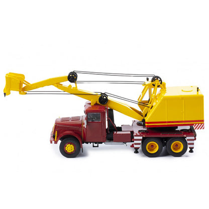 1958 Tatra 111 D030 A Truck with Backhoe Shovel (Red/Yellow)