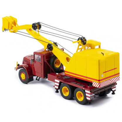 1958 Tatra 111 D030 A Truck with Backhoe Shovel (Red/Yellow)