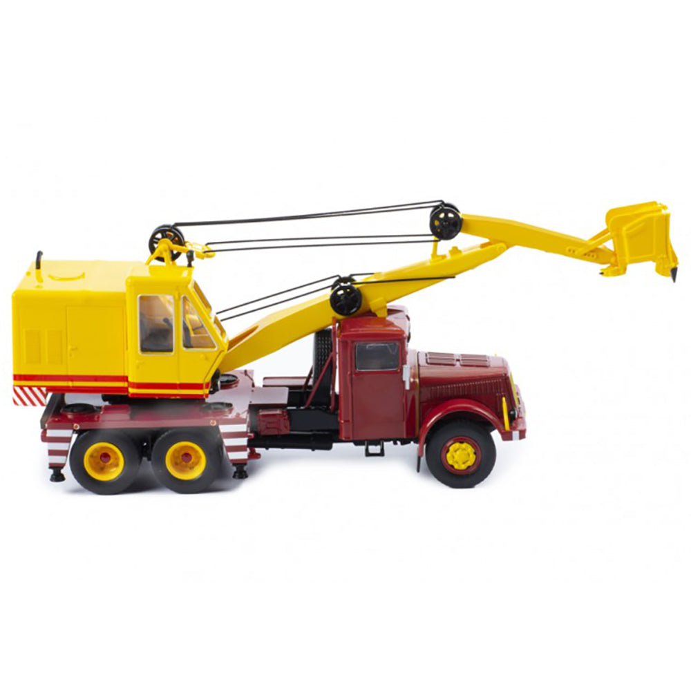 1958 Tatra 111 D030 A Truck with Backhoe Shovel (Red/Yellow)