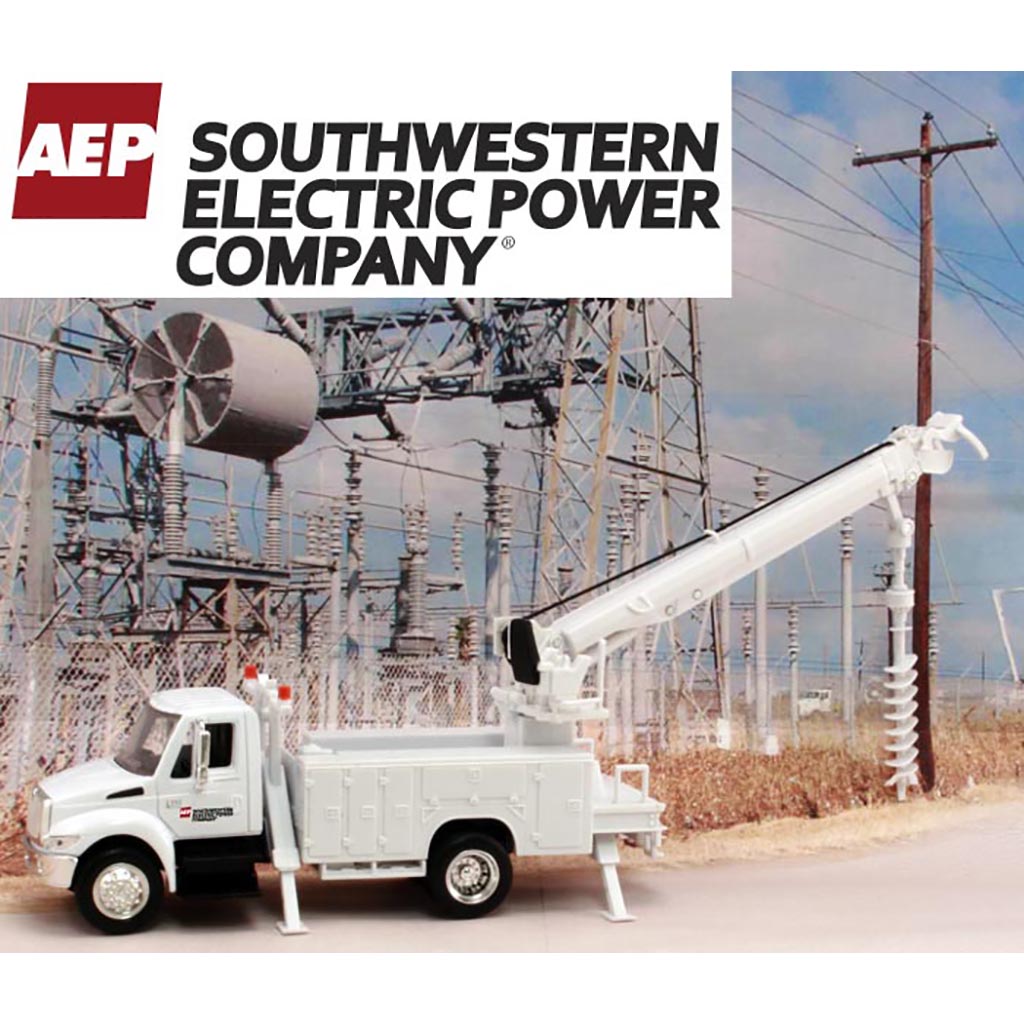 International Auger Truck "AEP - American Electric Power - Southwestern Electric Power Company"