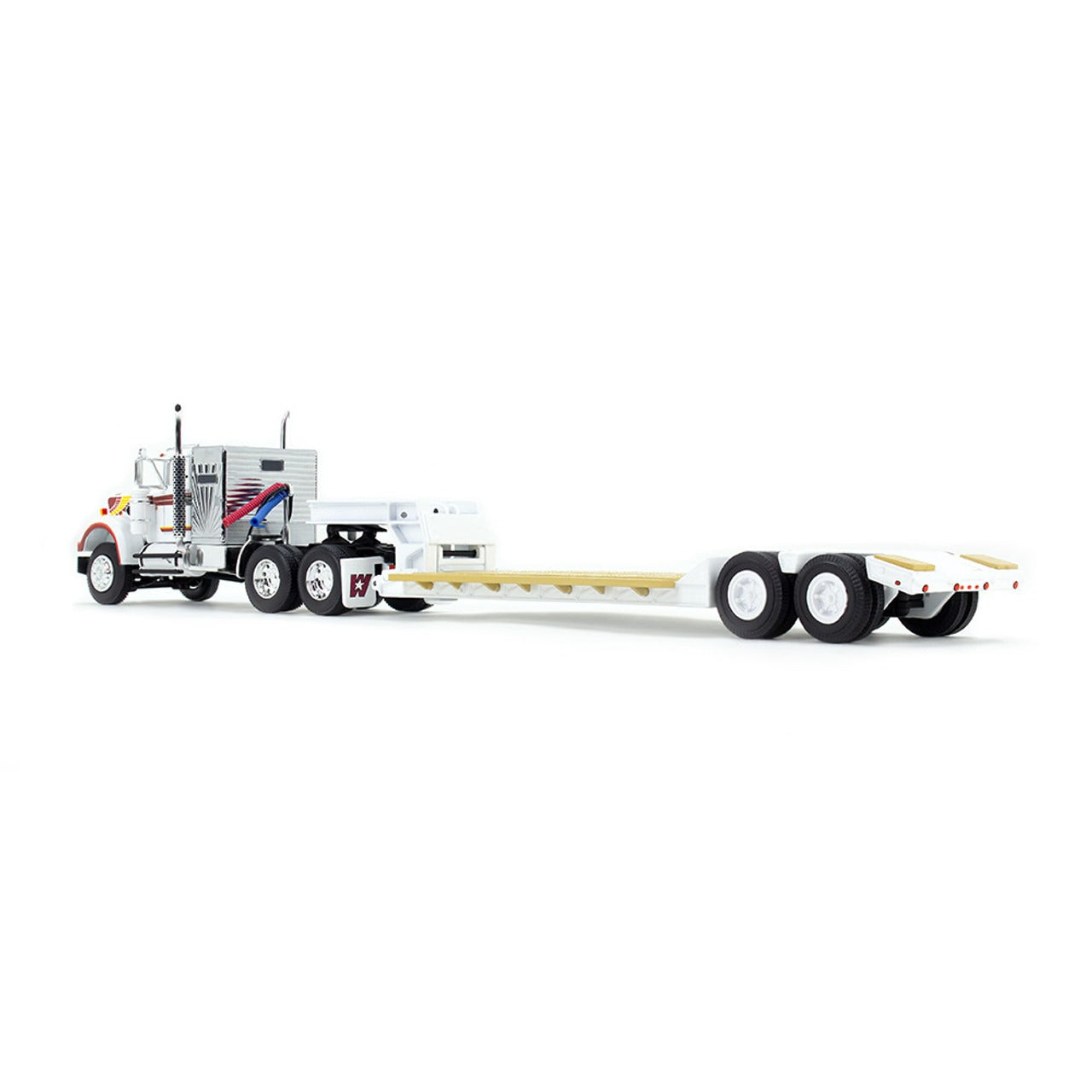 White Western Star 4900 w/Rogers Lowboy Trailer (White)