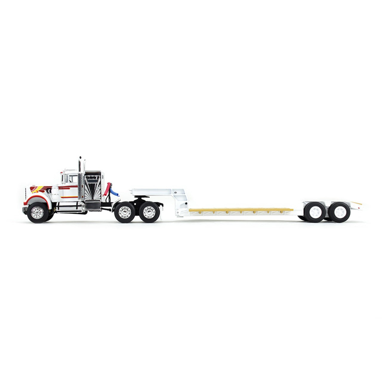 White Western Star 4900 w/Rogers Lowboy Trailer (White)